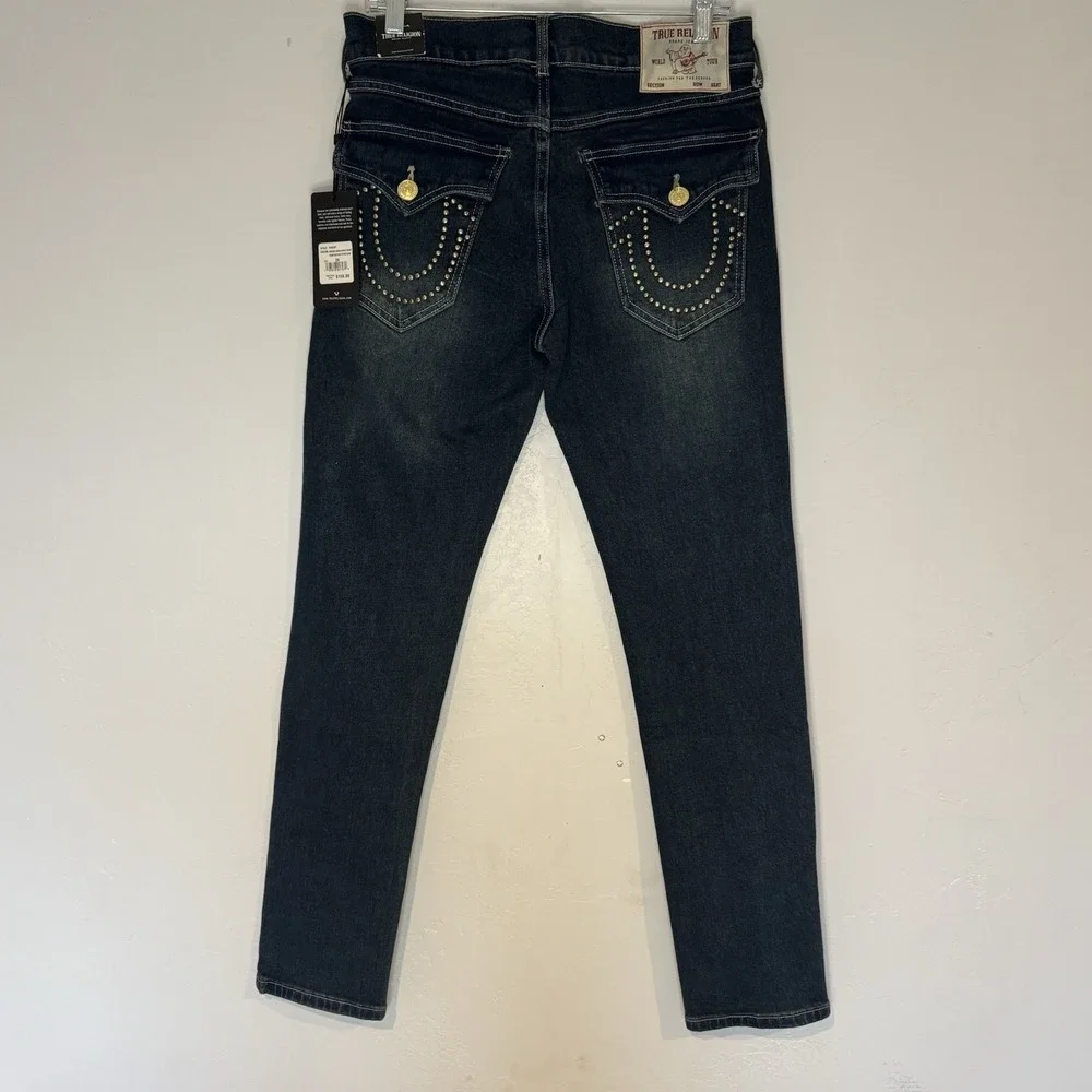 TRUE RELIGION Geno Relaxed Slim Medium Amber Nights Wash Jeans W29 L32 NWT